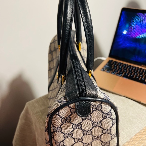 Gucci Canvas Boston Black/Navy Blue ❌SOLD - Picture 3 of 14